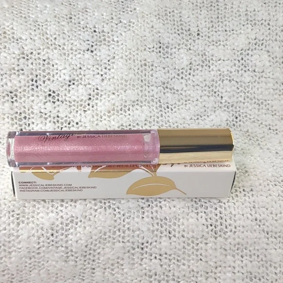 Vintage by Jessica Liebeskind Sparkling Lip Gloss in Pink Sequin, 2.8g/0.10oz - Picture 8 of 11